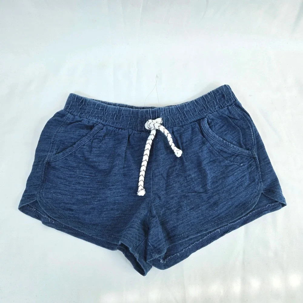 Gymboree Girl Navy Indigo Dye Elastic Waist Dolphin Hem PullOn Shorts Medium NEW